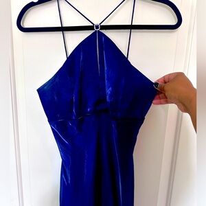 Velvet blue dress